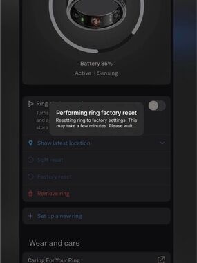 Oura Ring in Black with Silver Inner Sensors